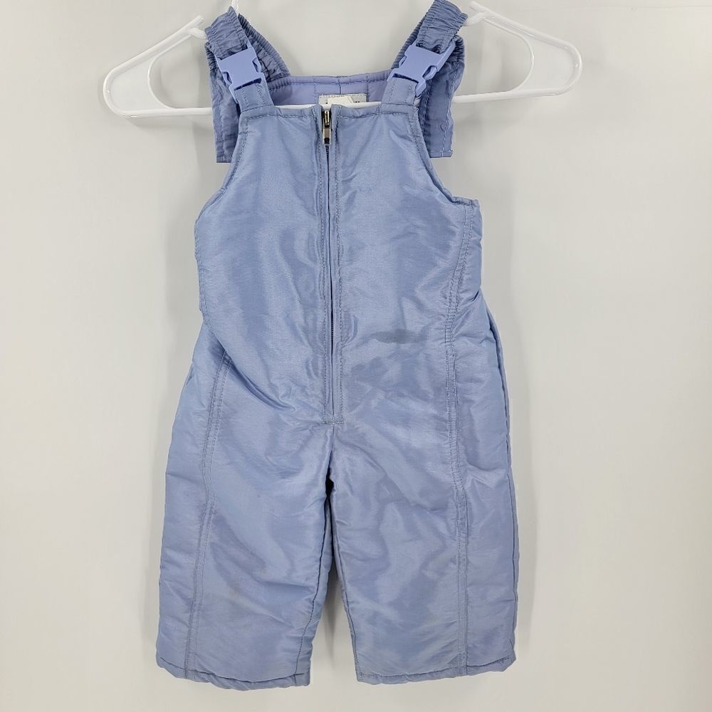 Vintage oshkosh b'gosh overalls snow suit pants blue 18 months vtg